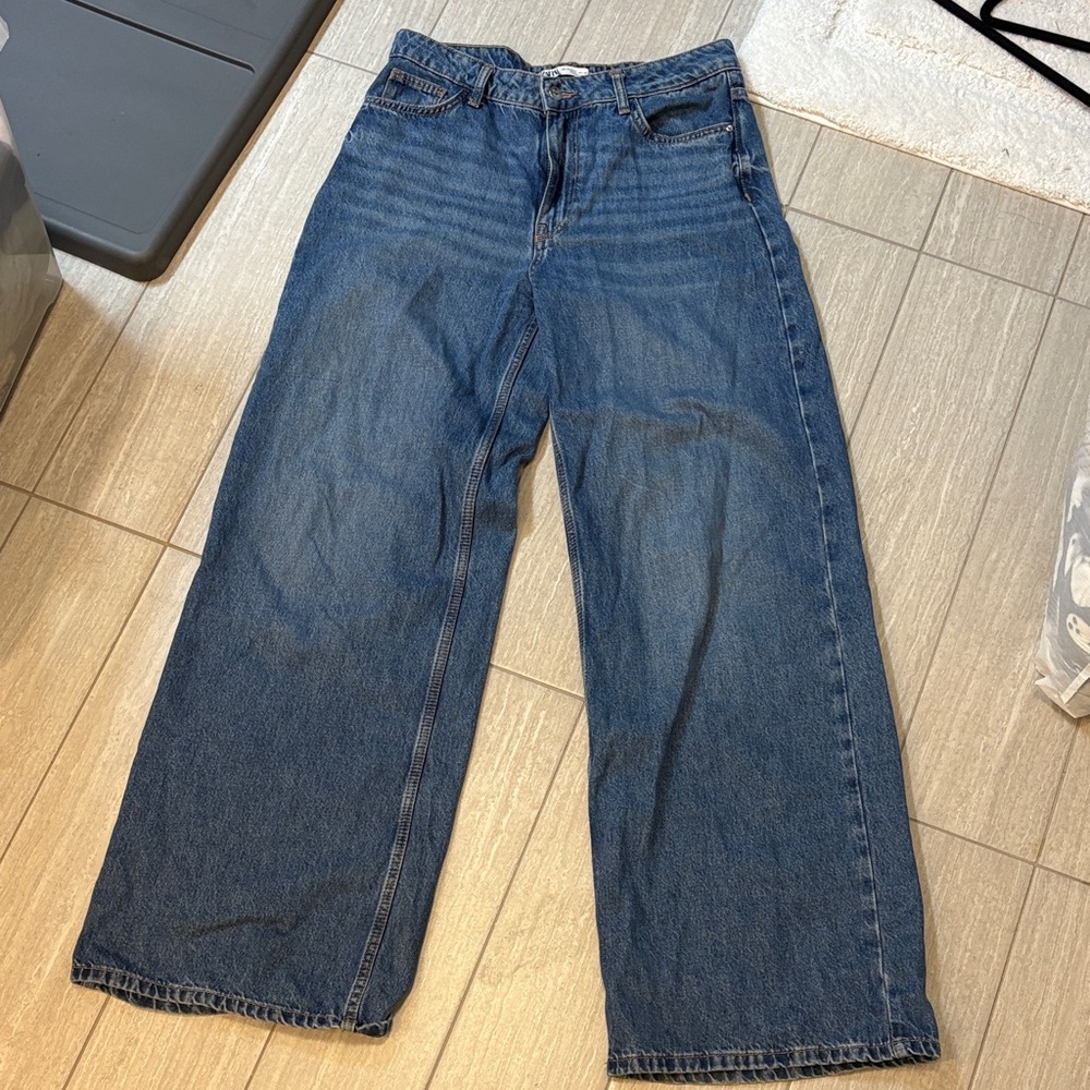 Zara wide leg barrel jeans